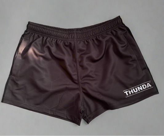 Charcoal Footy Shorts (with Pockets)